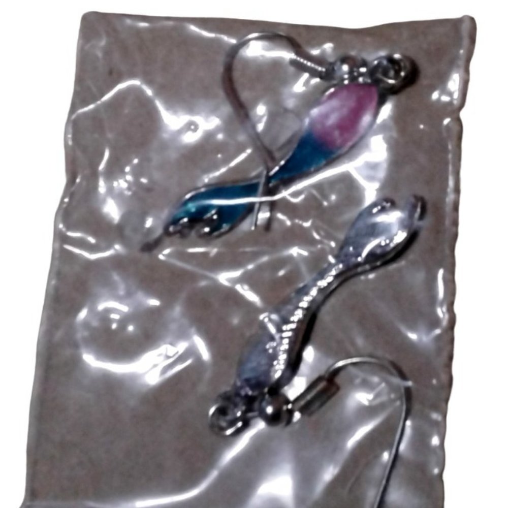 **NEW Sweet Mermaid Tail Dangle Earrings -  Perfect Gift Present Teens Girls - Picture 3 of 4